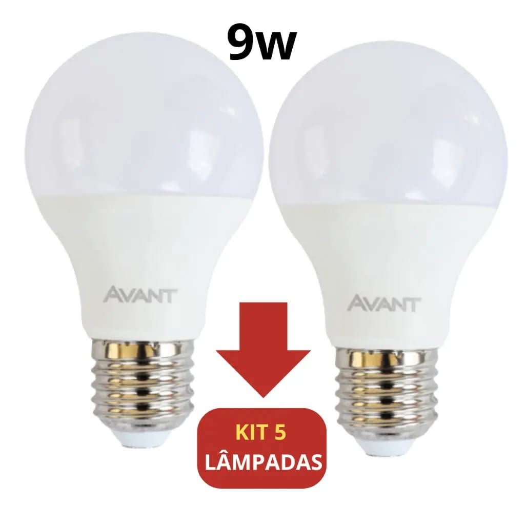 Kit 5 Lâmpadas LED Bulbo Branco Frio Avant - Iluminação Eficiente e Durável - Minha loja