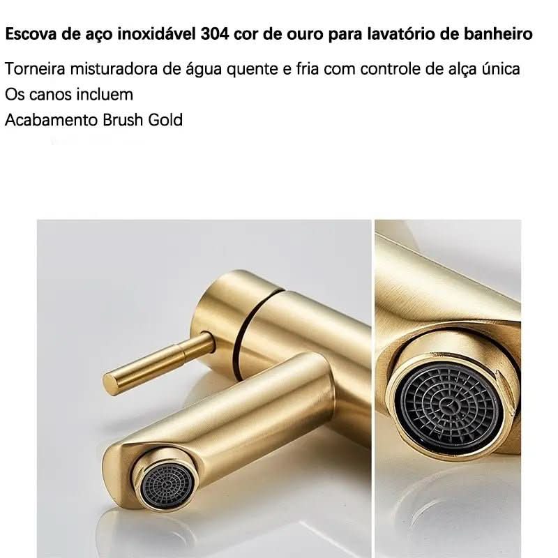 Torneira Banheiro Aço Inoxidável - Minha loja