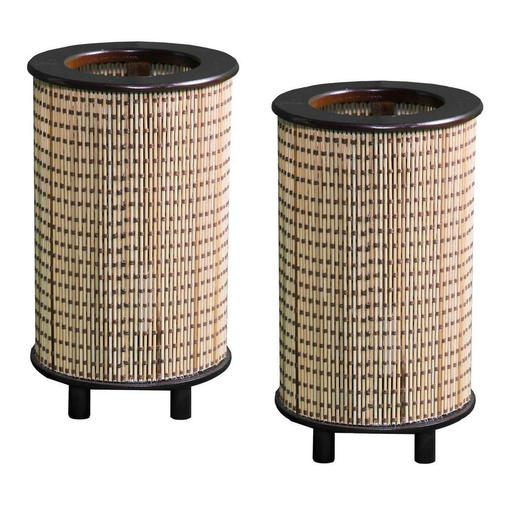 Paar japanische Bambuslampen