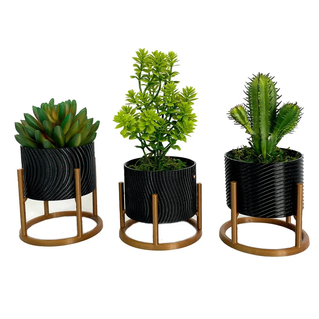 Trio von Cachepot-Vasen