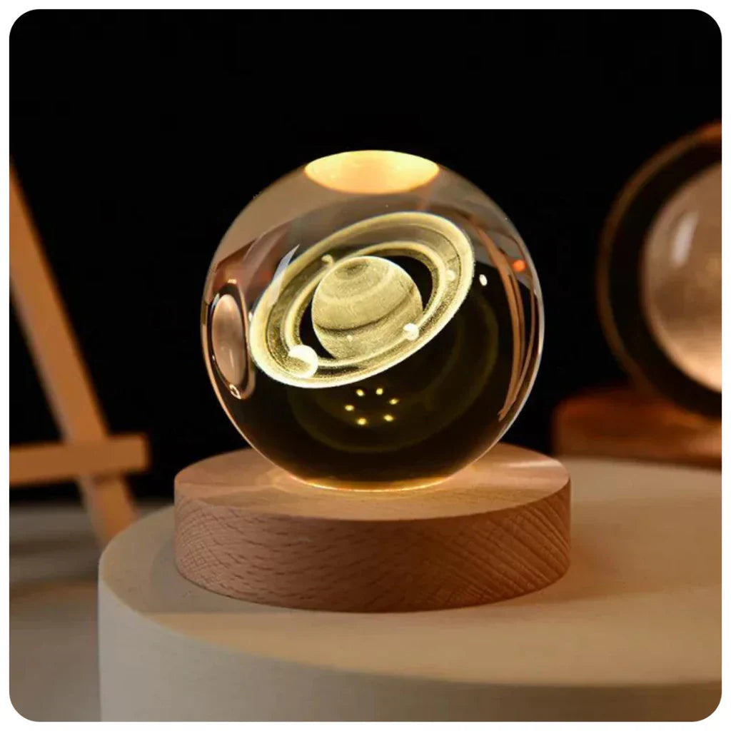 Kristall-Tischlampe Sonnensystem