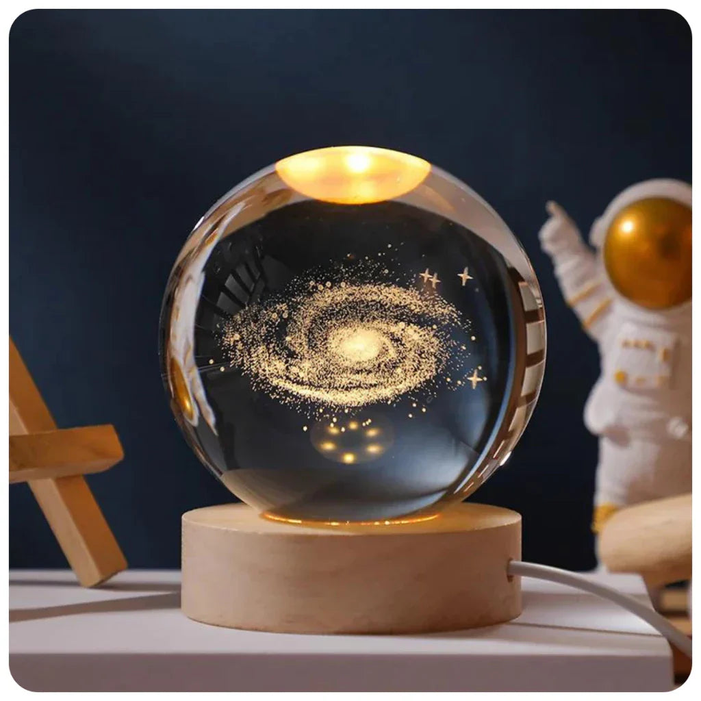 Sonnensystem Kristall-Tischlampe