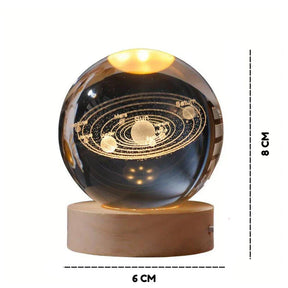 Sonnensystem Kristall-Tischlampe