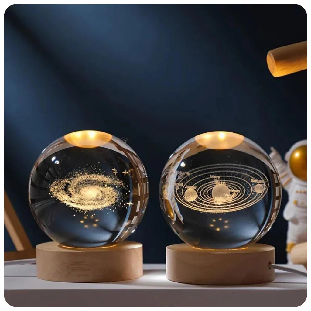 Kristall-Tischlampe Sonnensystem
