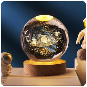 Sonnensystem Kristall-Tischlampe