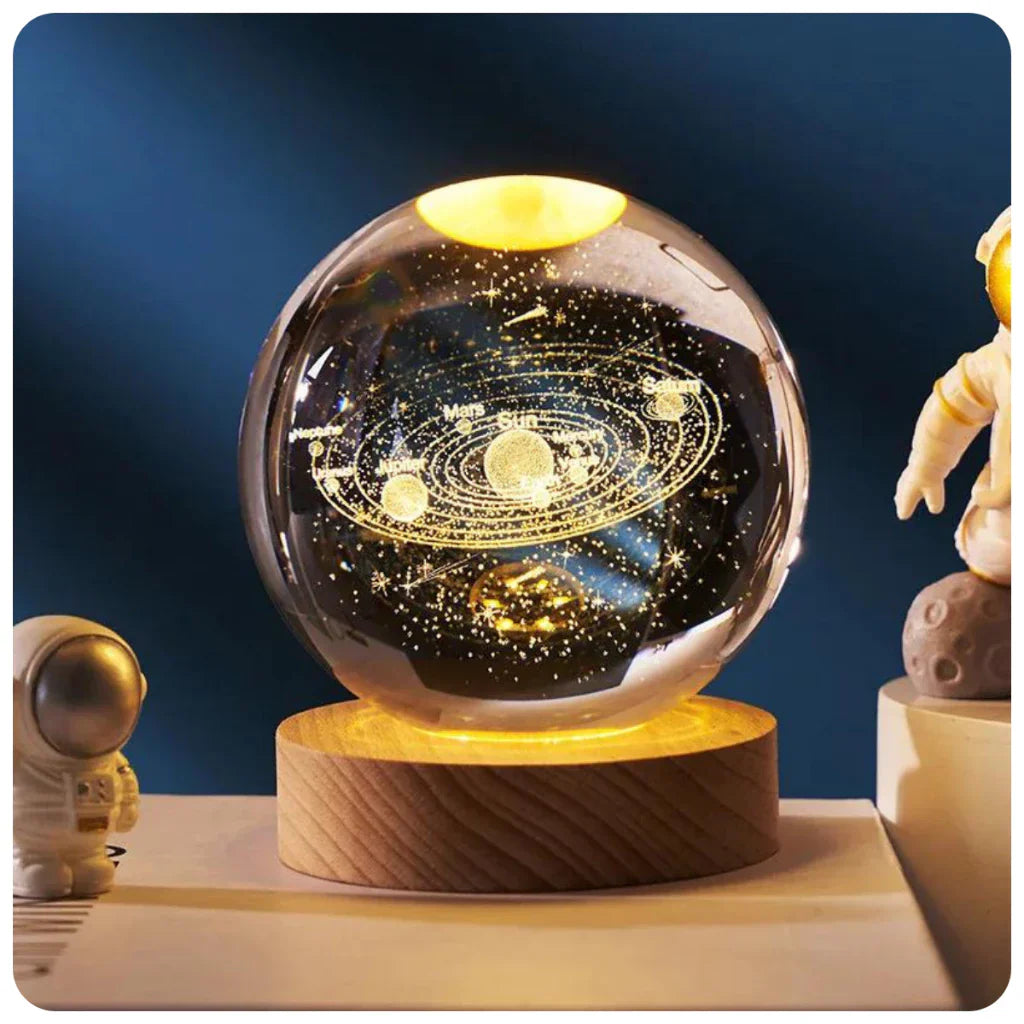 Kristall-Tischlampe Sonnensystem