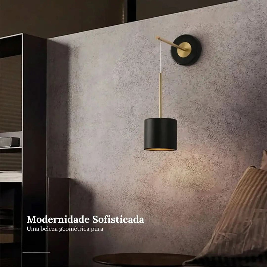 Moderne hängende runde Schlafzimmer-Wandleuchte aus Acryl – Morada Serena