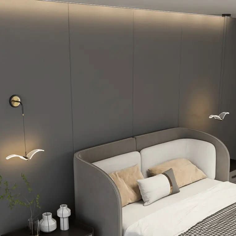 Arandela Pendente Minimalista Pássaro em Metal com Luz LED Decorativa - Morada Serena