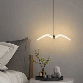 Arandela Pendente Minimalista Pássaro em Metal com Luz LED Decorativa - Morada Serena