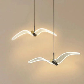 Arandela Pendente Minimalista Pássaro em Metal com Luz LED Decorativa - Morada Serena