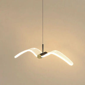 Arandela Pendente Minimalista Pássaro em Metal com Luz LED Decorativa - Morada Serena