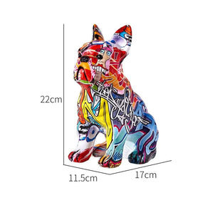 Decoração Bulldog Abstrato para Casa – Morada Serena - Morada Serena