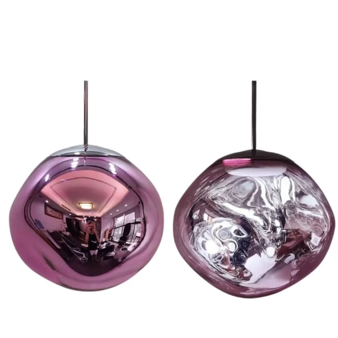 Conjunto Completo Lustre Pendente Moderno Luxuoso Lava Macaron Nórdico - Morada Serena