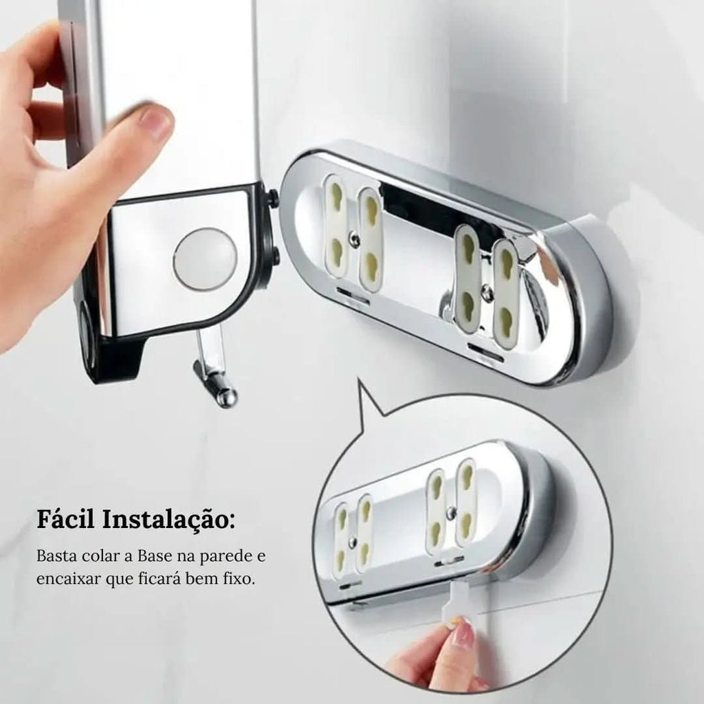 Quadratischer Wand-Flüssigseifenspender für Shampoo und Spülung – Morada Serena