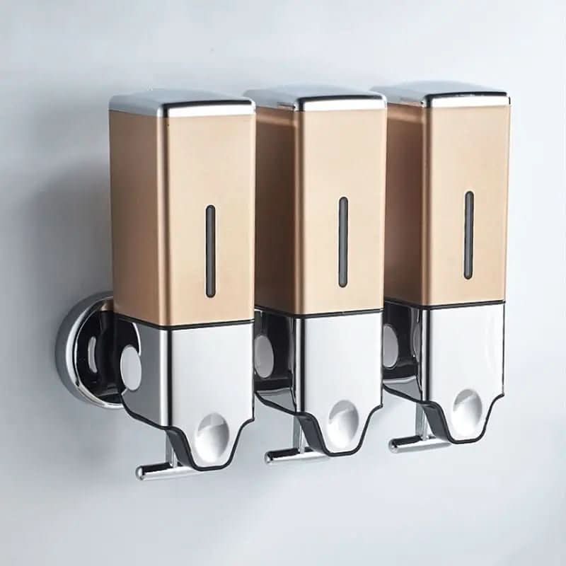 Quadratischer Wand-Flüssigseifenspender für Shampoo und Spülung – Morada Serena