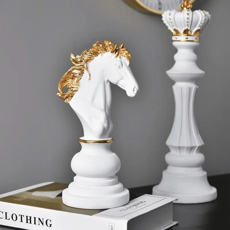 Dekorative Figur für Tisch, Schachfiguren aus Kunstharz | Anspruchsvolle und elegante Note für Ihr Zuhause – Morada Serena