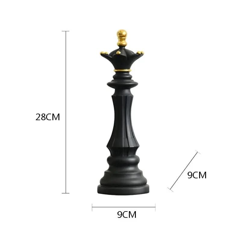 Estatueta Decorativa Para Mesa Peças de Xadrez em Resina | Toque Sofisticado e Elegante para Sua Casa - Morada Serena