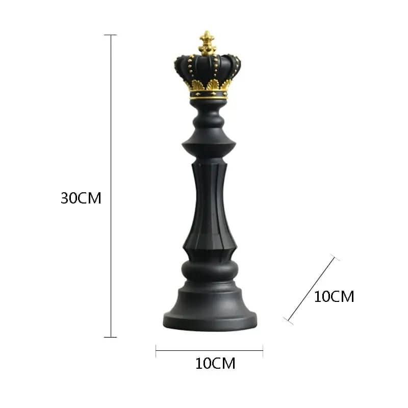 Estatueta Decorativa Para Mesa Peças de Xadrez em Resina | Toque Sofisticado e Elegante para Sua Casa - Morada Serena