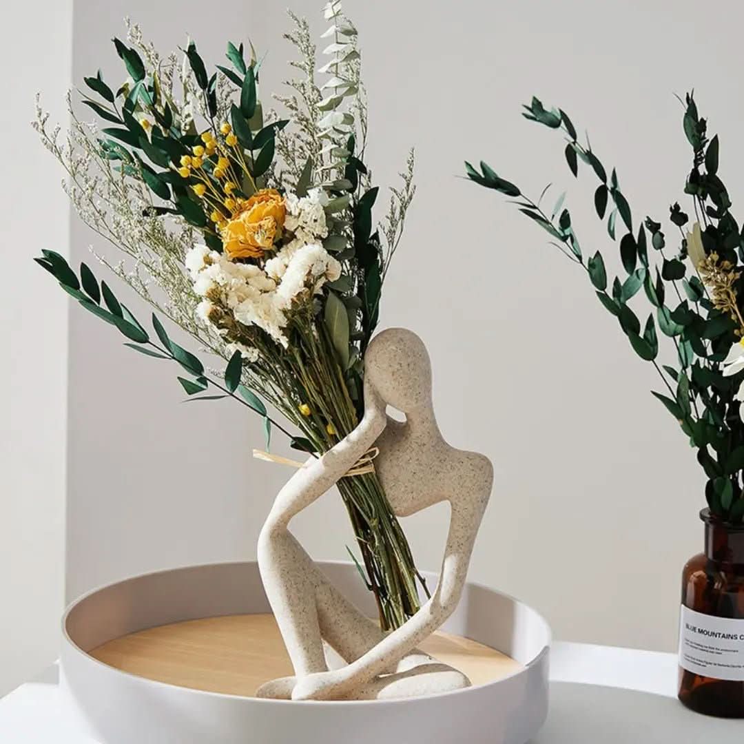 Estatueta Decorativa Pensamento – Elegância Minimalista | Morada Serena - Morada Serena