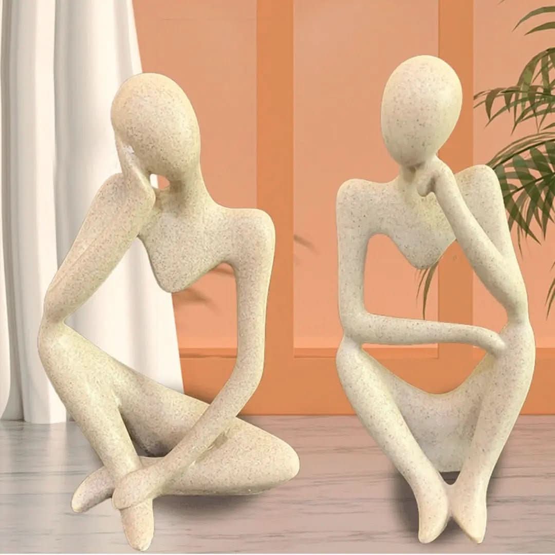 Estatueta Decorativa Pensamento – Elegância Minimalista | Morada Serena - Morada Serena