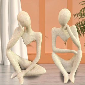 Estatueta Decorativa Pensamento – Elegância Minimalista | Morada Serena - Morada Serena