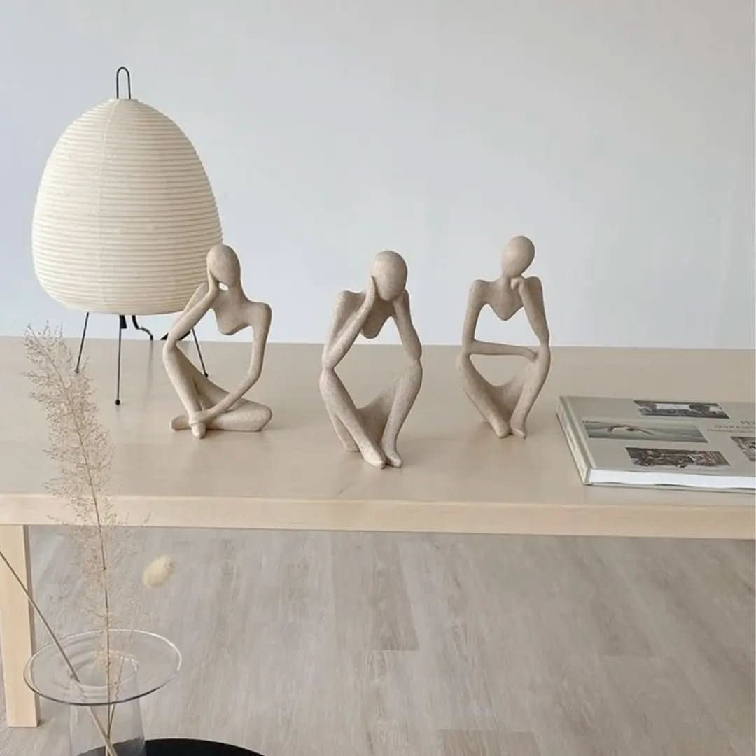 Estatueta Decorativa Pensamento – Elegância Minimalista | Morada Serena - Morada Serena