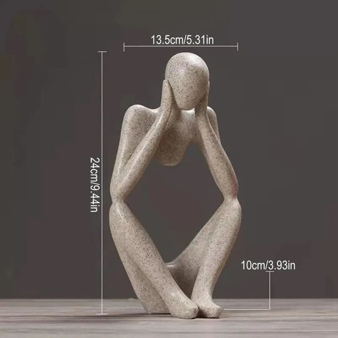 Estatueta Decorativa Pensamento – Elegância Minimalista | Morada Serena - Morada Serena