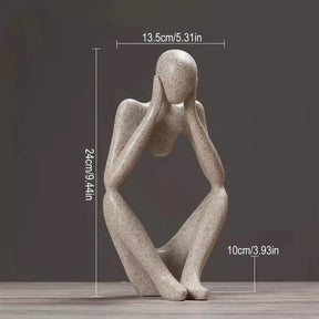 Estatueta Decorativa Pensamento – Elegância Minimalista | Morada Serena - Morada Serena