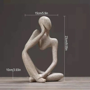 Estatueta Decorativa Pensamento – Elegância Minimalista | Morada Serena - Morada Serena