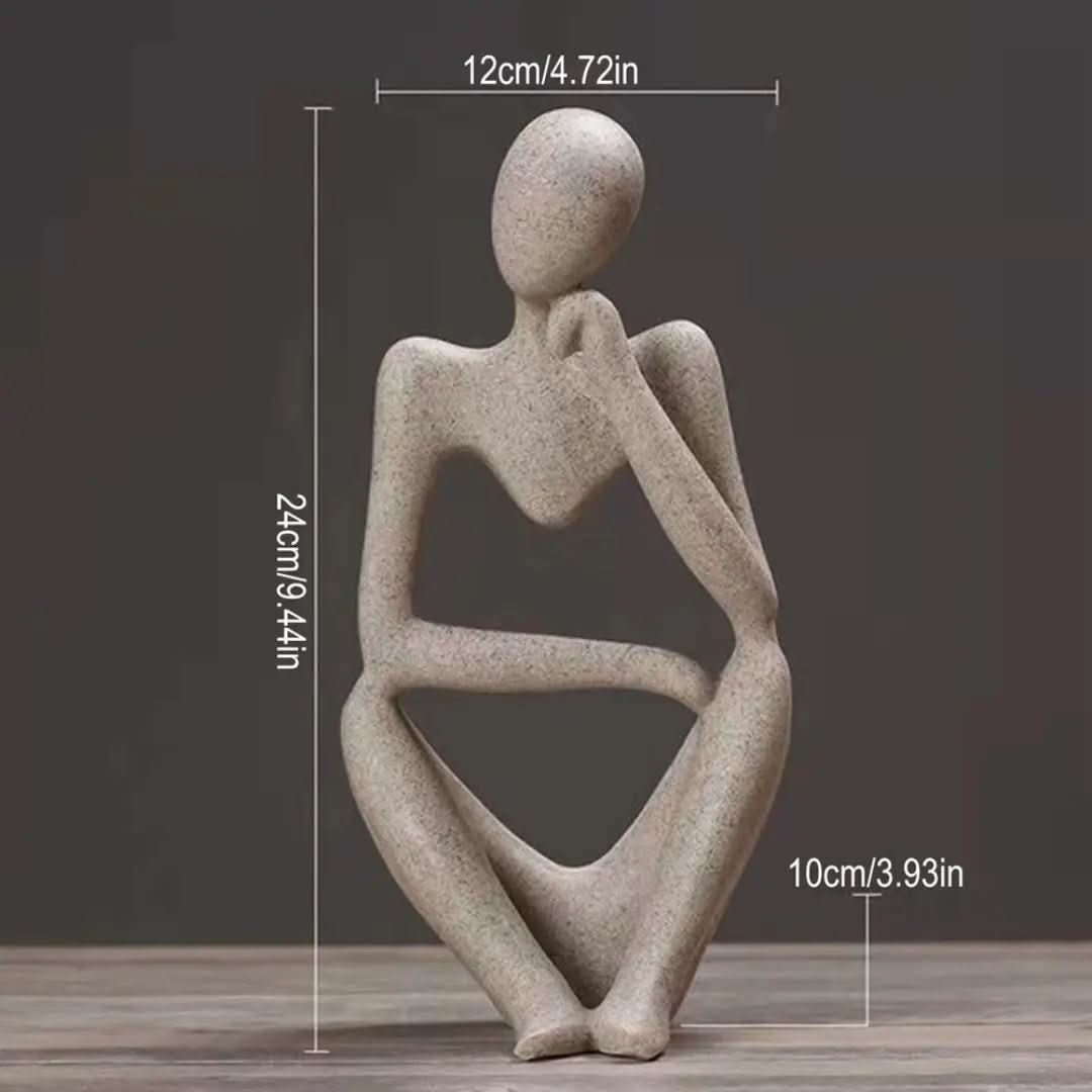 Estatueta Decorativa Pensamento – Elegância Minimalista | Morada Serena - Morada Serena