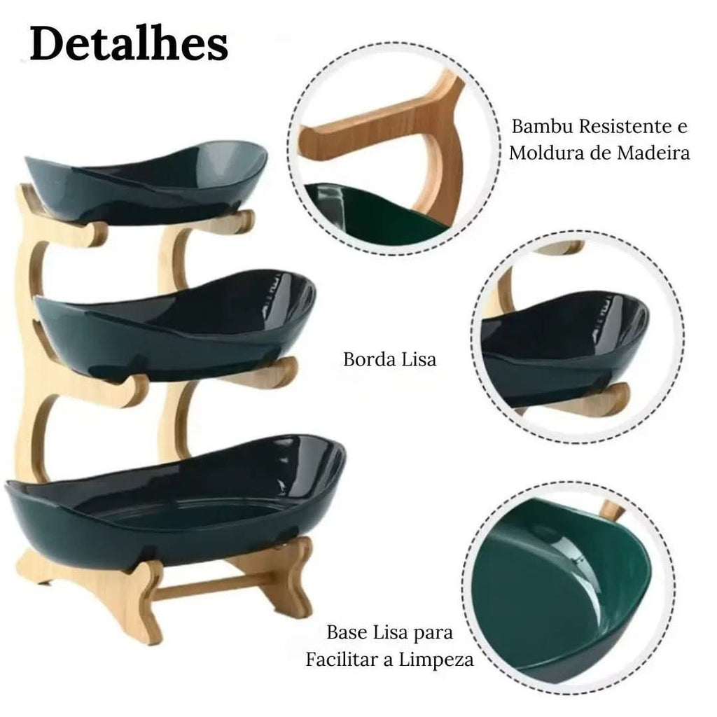 Tisch-Obstschale 2 bis 3 Etagen | Organisieren Sie Früchte mit Stil und Funktionalität – Morada Serena