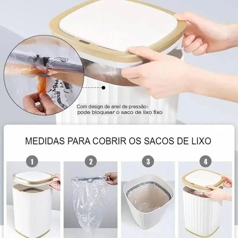 Automatischer Badezimmer-Mülleimer mit intelligentem Bewegungssensor – Morada Serena