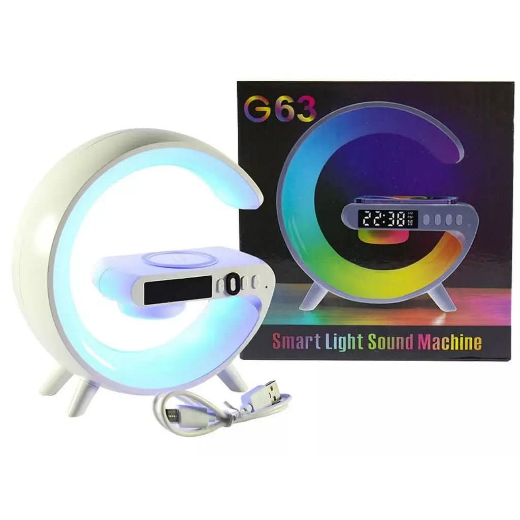 Luminária De Mesa Inteligente Smart G - Speaker Multifuncional - Morada Serena