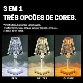Luminária de Mesa Sem Fio 3 em 1 - Morada Serena