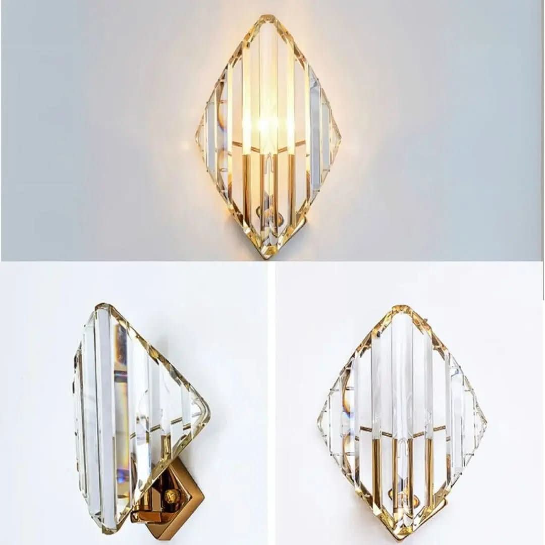 Moderne Wandleuchte mit rautenförmigen Kristallen: Eleganz und Raffinesse für Ihr Zuhause – Morada Serena