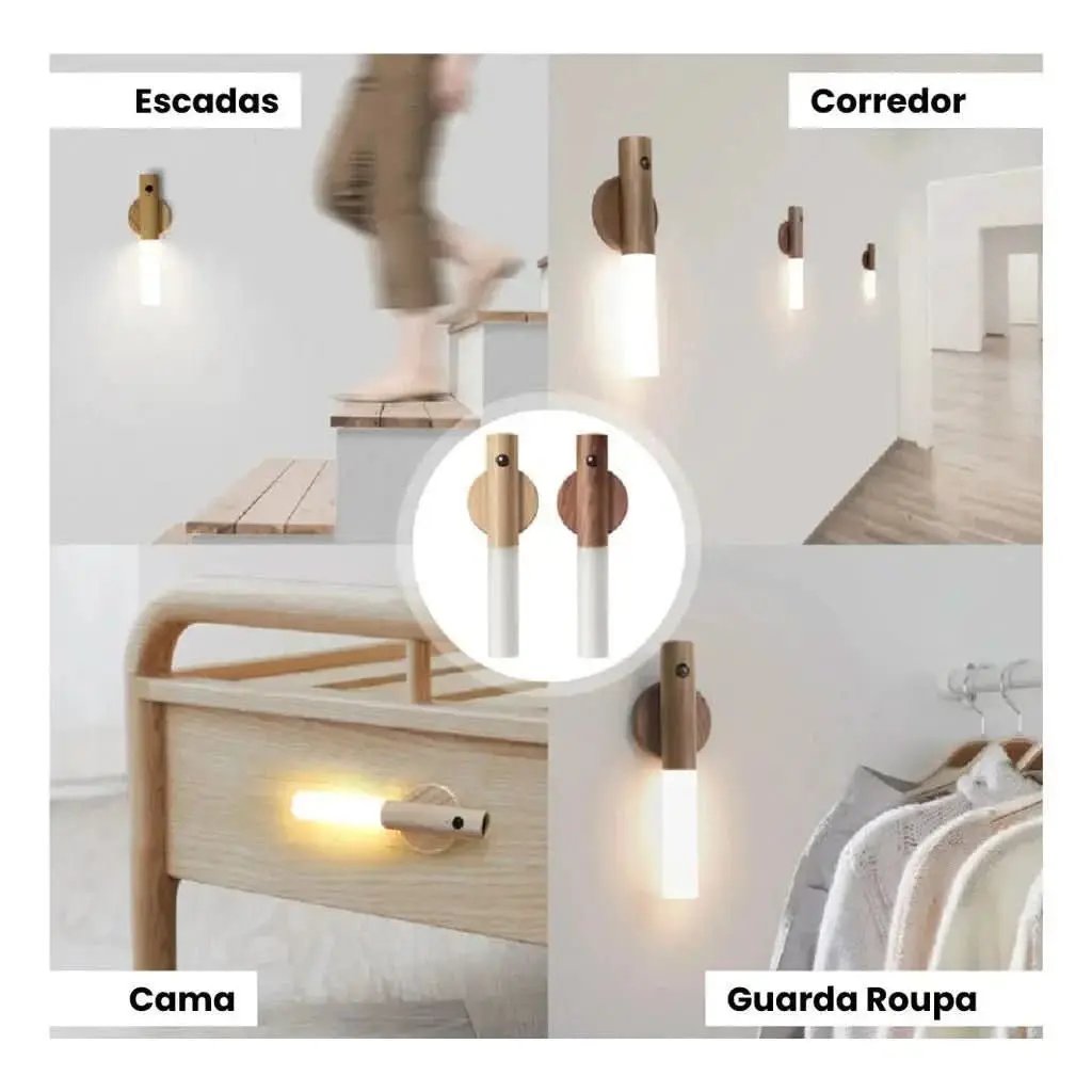 Kabellose Wandleuchte, wiederaufladbares LED-Licht mit Bewegungssensor – Morada Serena