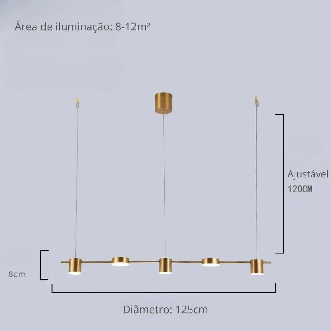 Lustre Moderno Montreal para Sala de Jantar - Elegância e Estilo para Seu Ambiente - Morada Serena