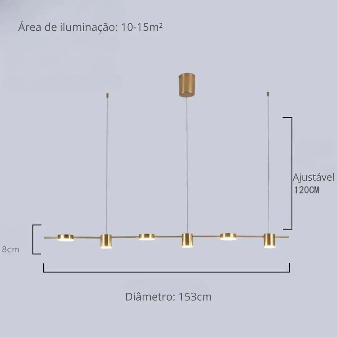 Lustre Moderno Montreal para Sala de Jantar - Elegância e Estilo para Seu Ambiente - Morada Serena
