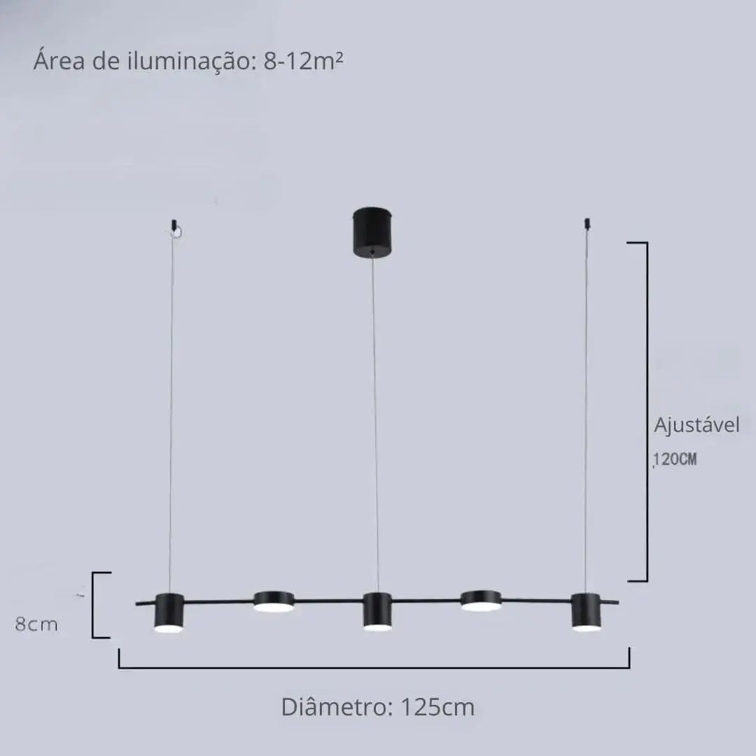Lustre Moderno Montreal para Sala de Jantar - Elegância e Estilo para Seu Ambiente - Morada Serena