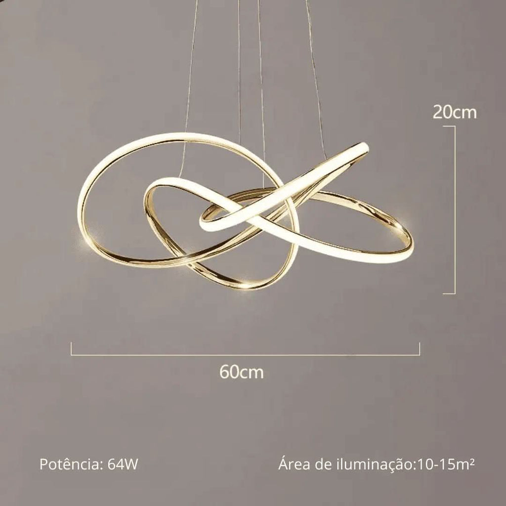 Lustre para Sala de Estar Executiva Golden Evolut - Morada Serena