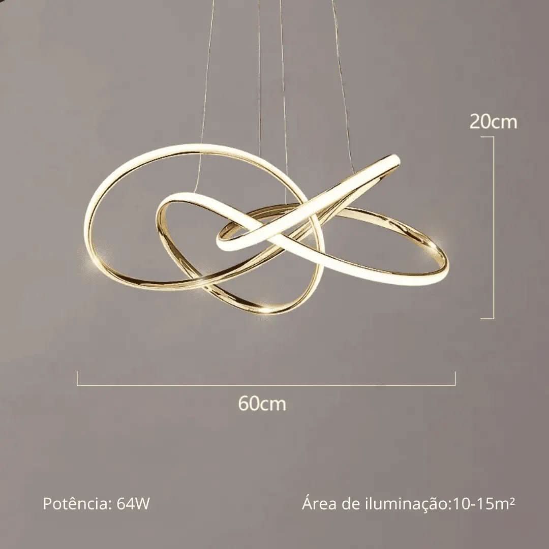 Lustre para Sala de Estar Executiva Golden Evolut - Morada Serena