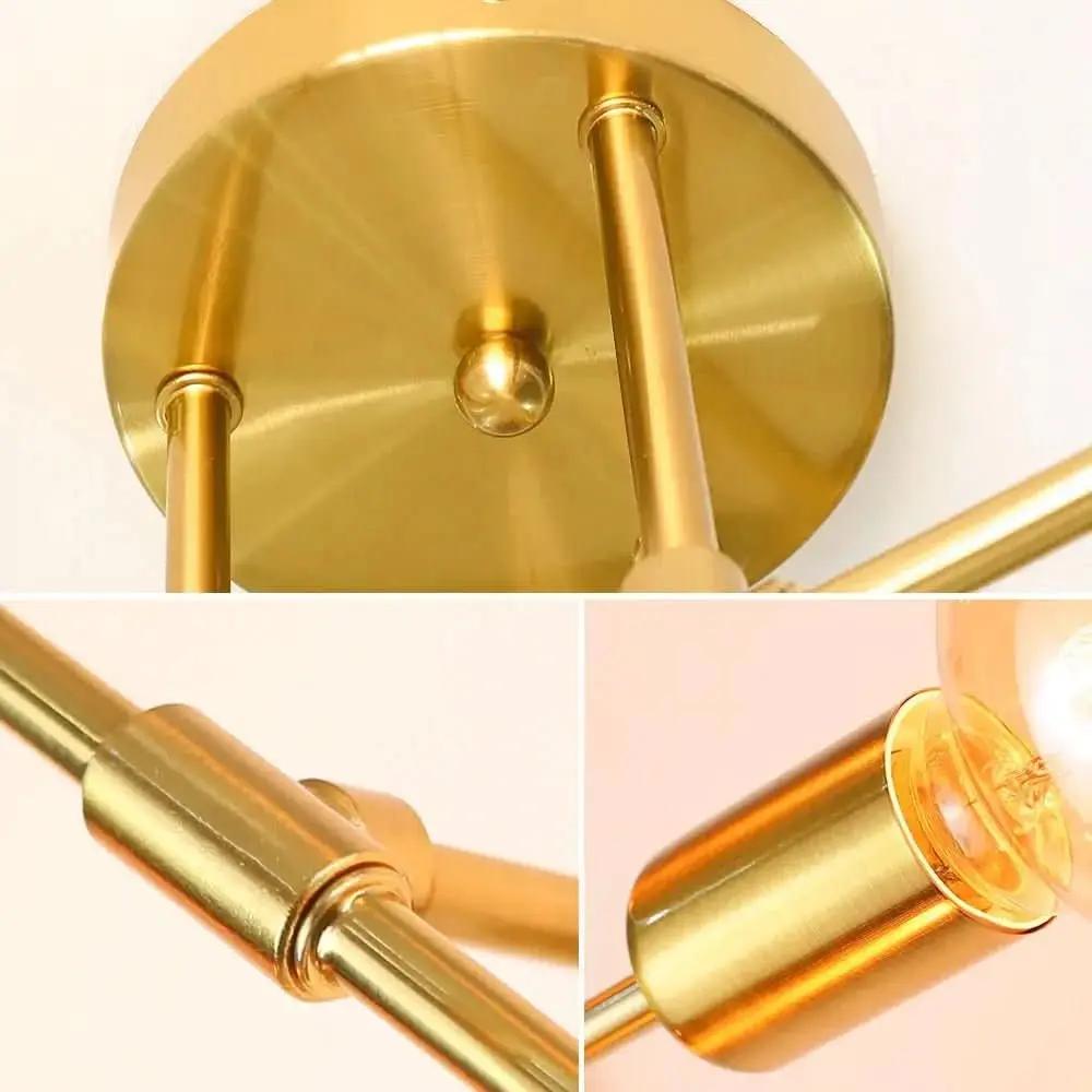 Moderner goldener Wohnzimmer-Kronleuchter mit 6 Lampen | Morada Serena - Morada Serena