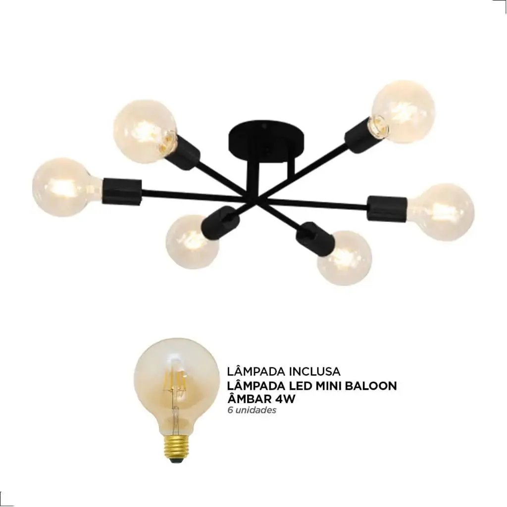 Moderner goldener Wohnzimmer-Kronleuchter mit 6 Lampen | Morada Serena - Morada Serena