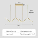Lustre Pendente Moderno - Minimalista Premium - Morada Serena