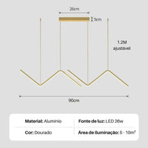 Lustre Pendente Moderno - Minimalista Premium - Morada Serena