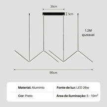Lustre Pendente Moderno - Minimalista Premium - Morada Serena