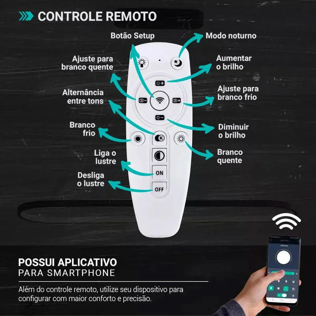 Vallbona Fernbedienungs-Hängeleuchter | Moderne und funktionale Beleuchtung – Morada Serena