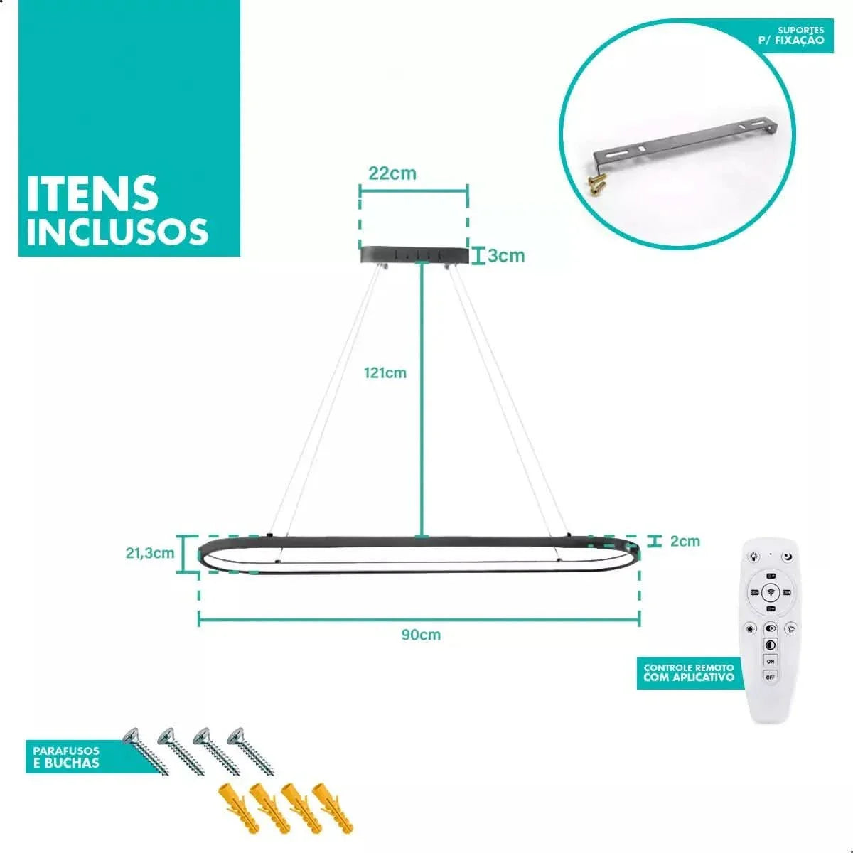 Vallbona Fernbedienungs-Hängeleuchter | Moderne und funktionale Beleuchtung – Morada Serena