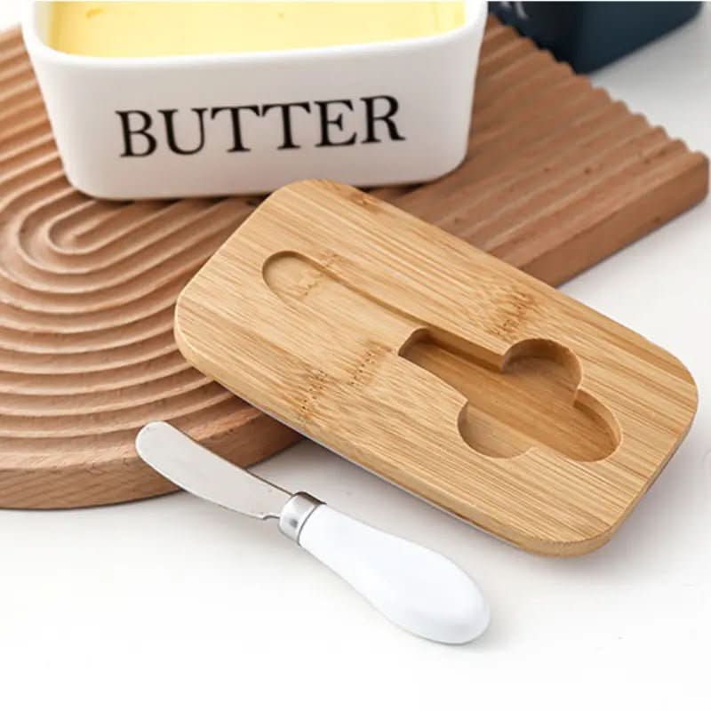 Keramik-Butterdose und Bambusdeckel – Praktikabilität und Eleganz in Ihrer Küche – Morada Serena