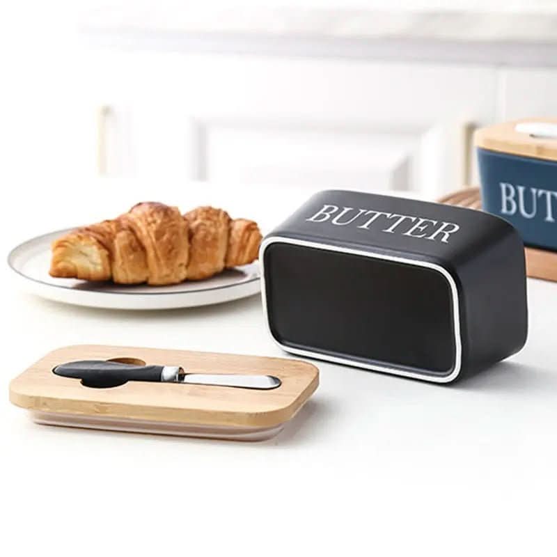 Keramik-Butterdose und Bambusdeckel – Praktikabilität und Eleganz in Ihrer Küche – Morada Serena